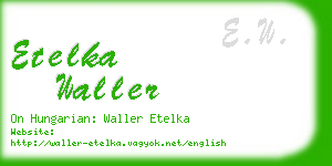 etelka waller business card